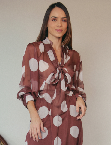 Camisa com Estampa de Poás