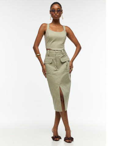 Top Cropped Estruturado com Alças