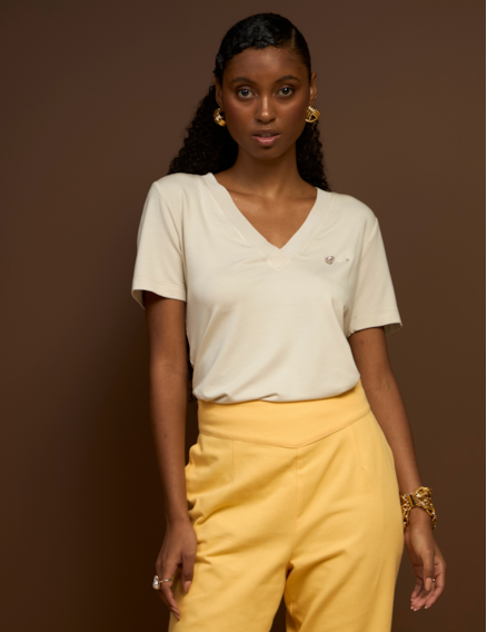 Tshirt com Broche Tshirt com Broche