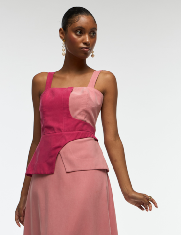 Vestido Midi Bicolor