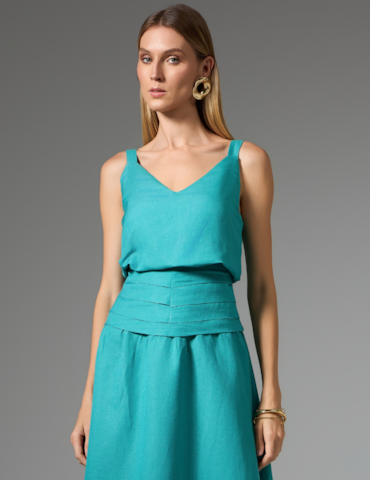 Vestido Midi com Pregas